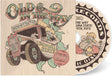 CD album cover and disc shown together on a light neutral background. The cover features vintage-style illustrated text reading 'Old & In the Way' and 'Sonoma State,' with a retro car and illustrated figure.