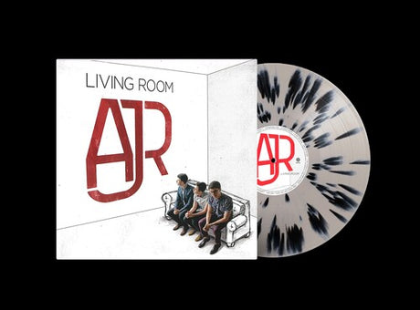 AJR - Living Room album cover and black splatter vinyl. 