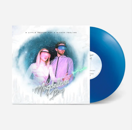 Magdalena Bay - A Little Rhythm And A Wicked Feeling album cover and blue vinyl  