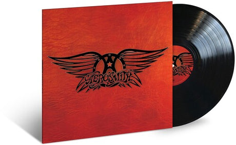 Aerosmith - Greatest Hits album cover and black vinyl. 
