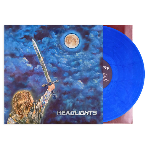 Alex G - Headlights album cover and blue vinyl 