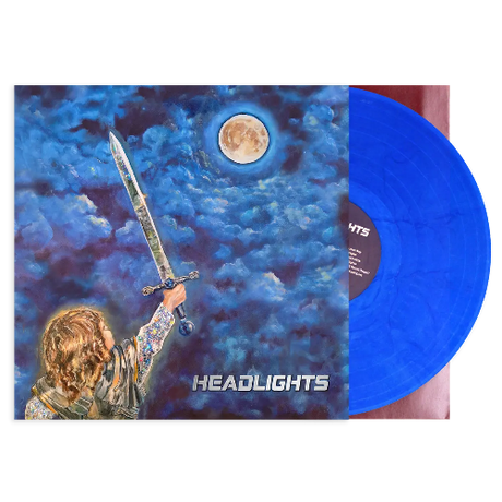 Alex G - Headlights album cover and blue vinyl 