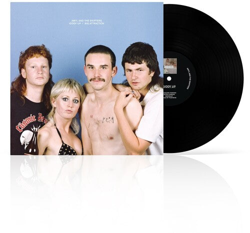 Amyl & the Sniffers - Giddy Up / Big Attraction album cover and vinyl