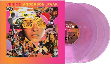 Anderson.Paak - Venice album cover and 2LP translucent purple vinyl. 