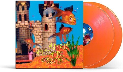 Ani DiFranco - Little Plastic Castle album cover and 2 orange vinyl. 