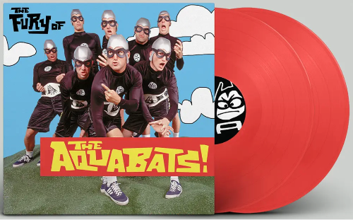 The Aquabats - The Fury of The Aquabats! album cover and 2LP red vinyl.