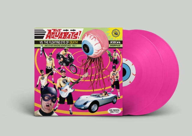 Aquabats - Vs. the Floating Eye of Death album cover shown with 2 pink colored vinyl records