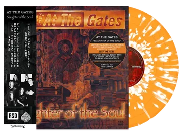 At the Gates Slaughter of the Soul album cover and splatter color vinyl
