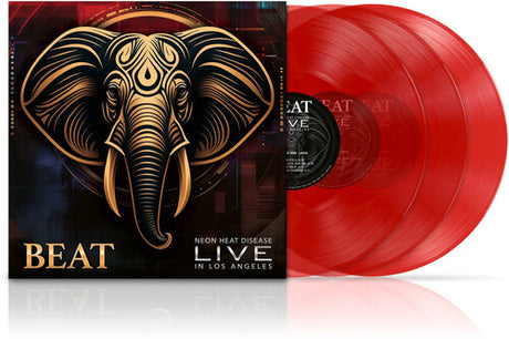 BEAT Live album cover and 3LP red vinyl. 