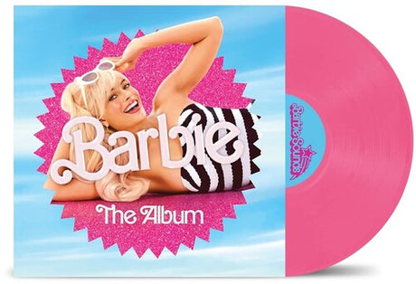 Barbie The Album soundtrack album cover with hot pink vinyl record