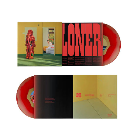 Barry Can't Swim - Loner album cover and red vinyl. 