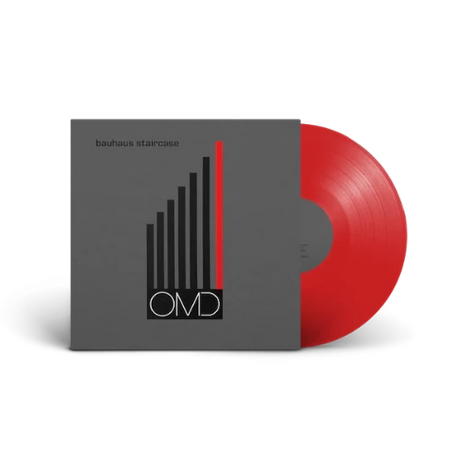 OMD - Bauhaus Staircase album cover and red vinyl. 