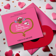 Graphic of Be My Valentine, Charlie Brown album cover and heart shaped record