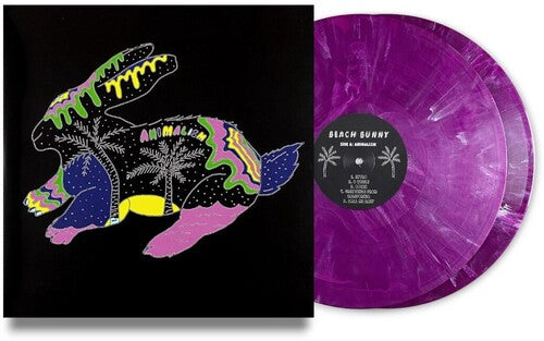 Beach Bunny - The Early Days: Animalism, Pool Party, Crybaby album cover and 2LP purple vinyl. 