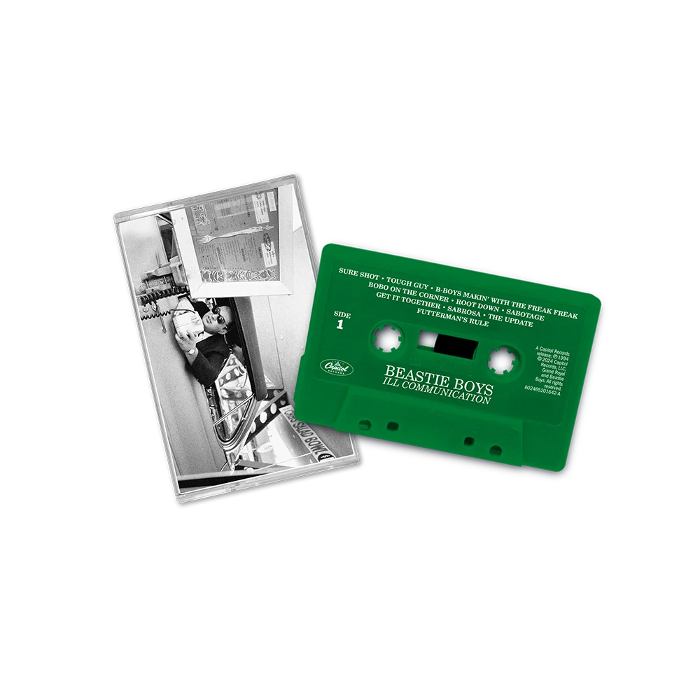 Beastie Boys - Ill Communication cassette cover with green cassette shown