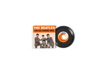 The Beatles I Saw Her Standing There album cover art and 3" vinyl record
