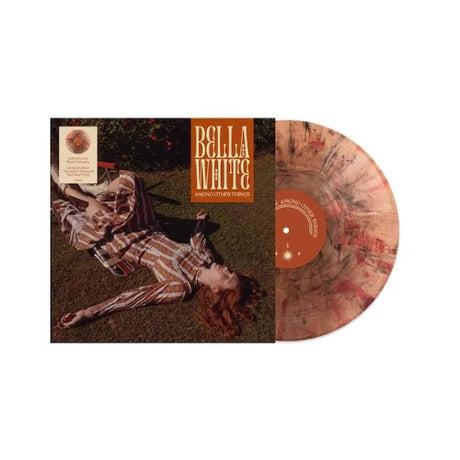 Bella White - Among Other Things album cover and brown & red swirl vinyl. 