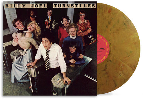 Billy Joel - Turnstiles album cover and gold vinyl. 