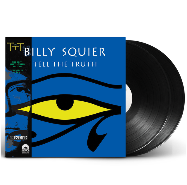 Billy Squier "Tell the Truth" album cover shown with 2 black vinyl records