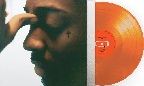 Brent Faiyaz - Icon album cover and orange vinyl 