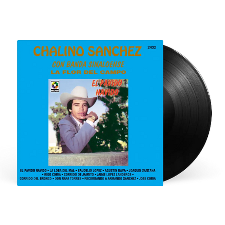 Chalino Sanchez - El Pavido Navido album cover and vinyl. 