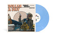 Charley Crockett - Dollar a Day album cover and blue vinyl. 
