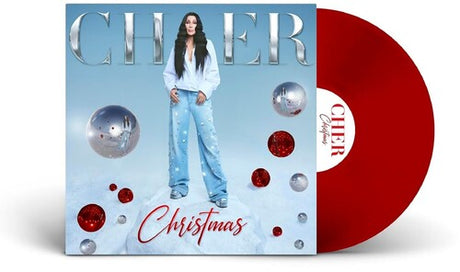Cher - Christmas album cover and red vinyl. 