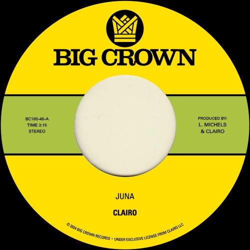 Clairo "Juna" 7 inch vinyl label