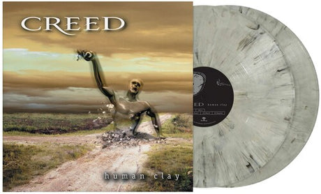 Creed - Human Clay album cover and 2LP smokey gray vinyl. 