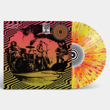 The Dandy Warhols - Live at Levitation cover art and splatter colored vinyl record