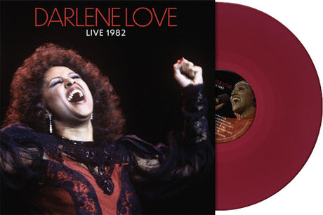 Darlene Love - Live 1982 album cover and red vinyl. 