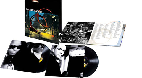 Dave Matthews Band - Before These Crowded Streets album cover, shown with photo booklet and 2 black vinyl records in inner picture sleeves