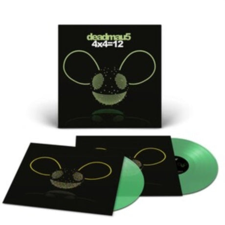 Deadmau5 - 4x4=12 album cover, inner sleeves and 2LP green vinyl.