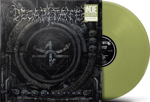 Decapitated - The Negation album cover and olive green vinyl. 