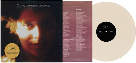 Denitia - Sunset Drive album cover and cream vinyl. 