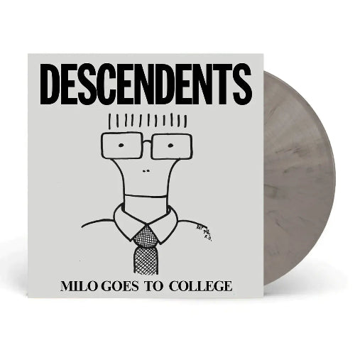 Descendents - Milo Goes to College album cover and grey marble vinyl. 