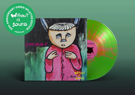 Dinosaur Jr. - Without a Sound album cover and green splatter vinyl. 