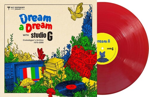 Jazz Dispensary Presents: Dream a Dream with Studio G album cover and red vinyl. 