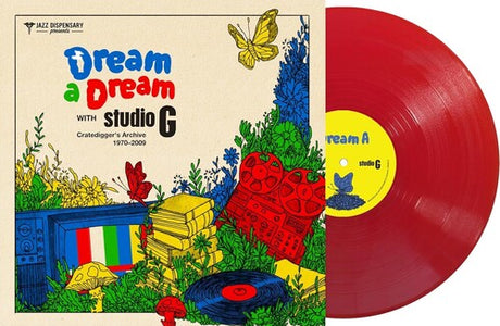 Jazz Dispensary Presents: Dream a Dream with Studio G album cover and red vinyl. 