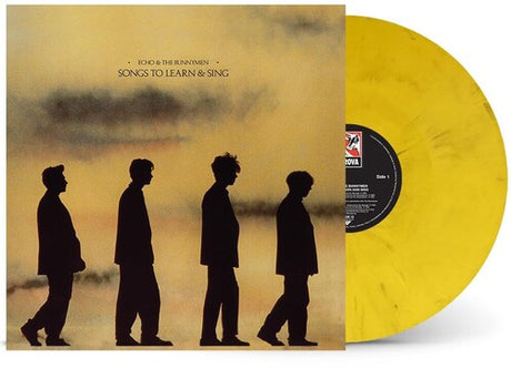Echo & the Bunnymen - Songs To Learn & Sing album cover and yellow vinyl 