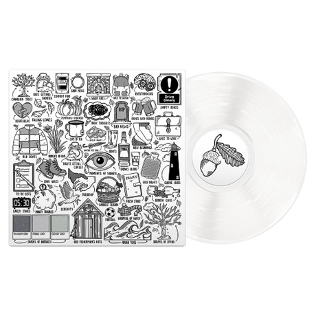 Ed Sheeran - Autumn Variations album cover, shown with white colored vinyl record
