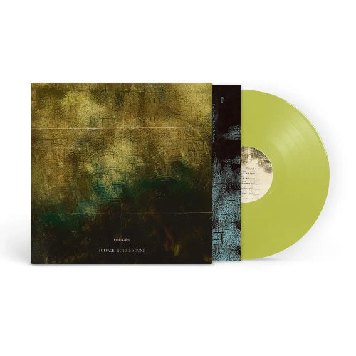 Editors - Surface, Echo & Sound album cover and green vinyl. 