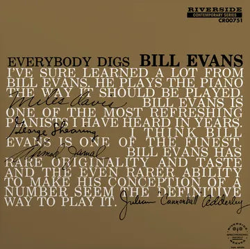 Bill Evans - Everybody Digs Bill Evans album art