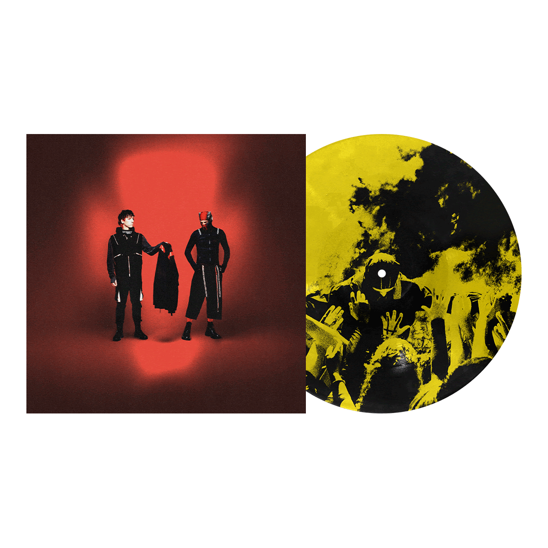 Twenty One Pilots "Breach" album cover shown with EXALT picture disc vinyl