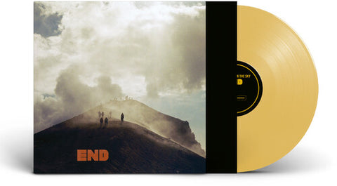 Explosions In the Sky - End album cover shown with yellow colored vinyl record