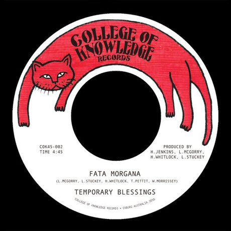 Temporary Blessings - Fata Morgana / Silence Leaves An Open Wound 45 Label. 
