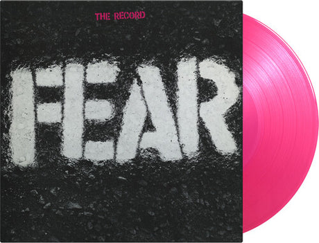 Fear - The Record album cover and pink vinyl. 