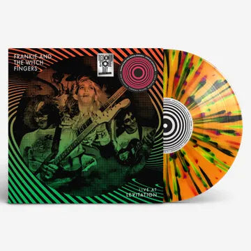 Frankie and the Witch Fingers - Levitation album cover art and splatter color vinyl record