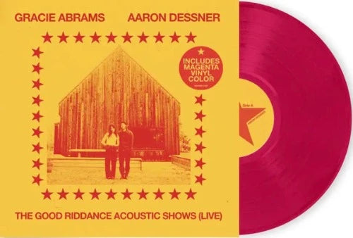 Gracie Abrams - Good Riddance Acoustic Shows (Live) album cover and magenta vinyl. 