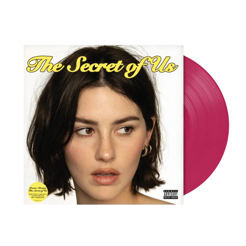 Gracie Abrams - The Secret Of Us album cover and dark pomegranate vinyl